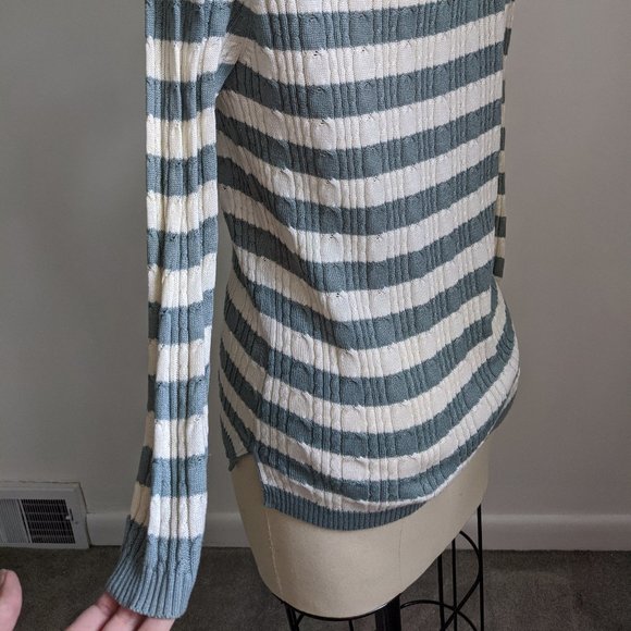 BCBG striped silk one-button cardigan - Picture 3 of 4